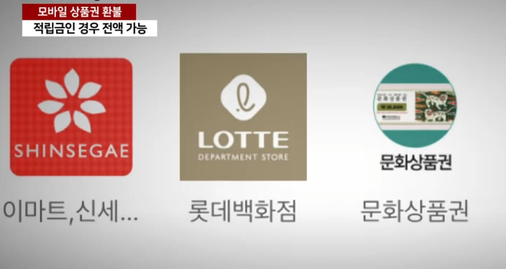 모바일상품권 현금 환불 절차