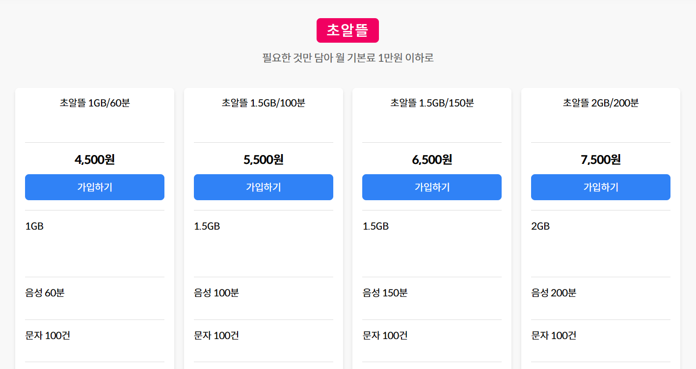 KT M 모바일 요금제