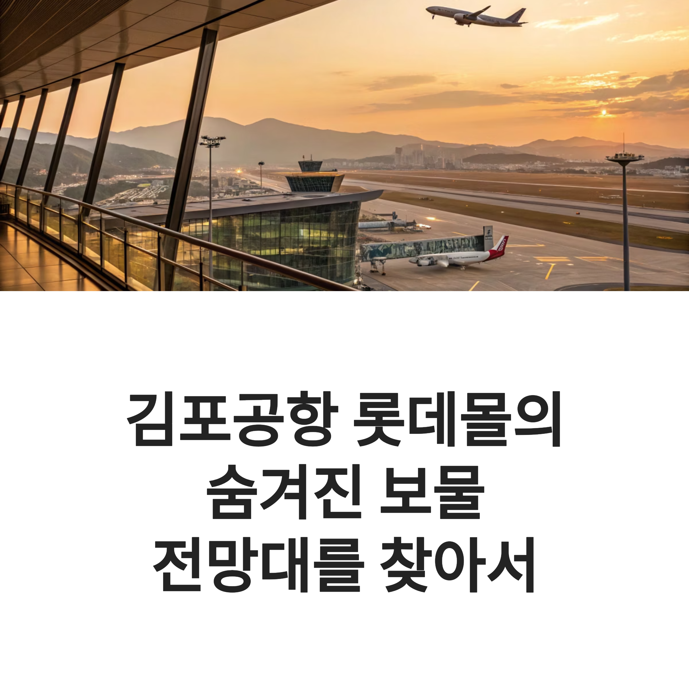 김포공항 롯데몰 전망대 위치와 영화 속 명장면 따라잡기