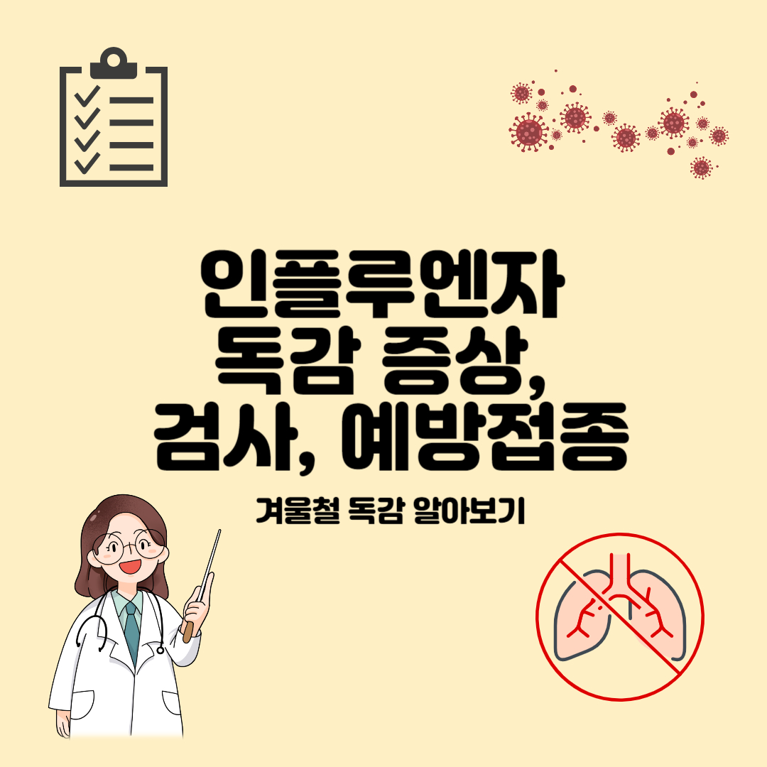인플루엔자 독감 증상&#44; 검사&#44; 예방접종