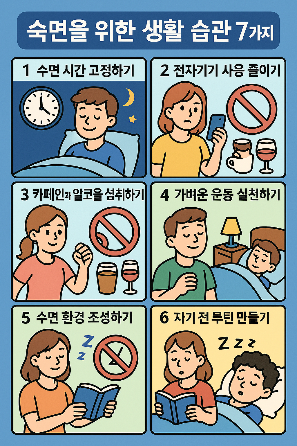 숙면을 위한 생활 습관 7가지