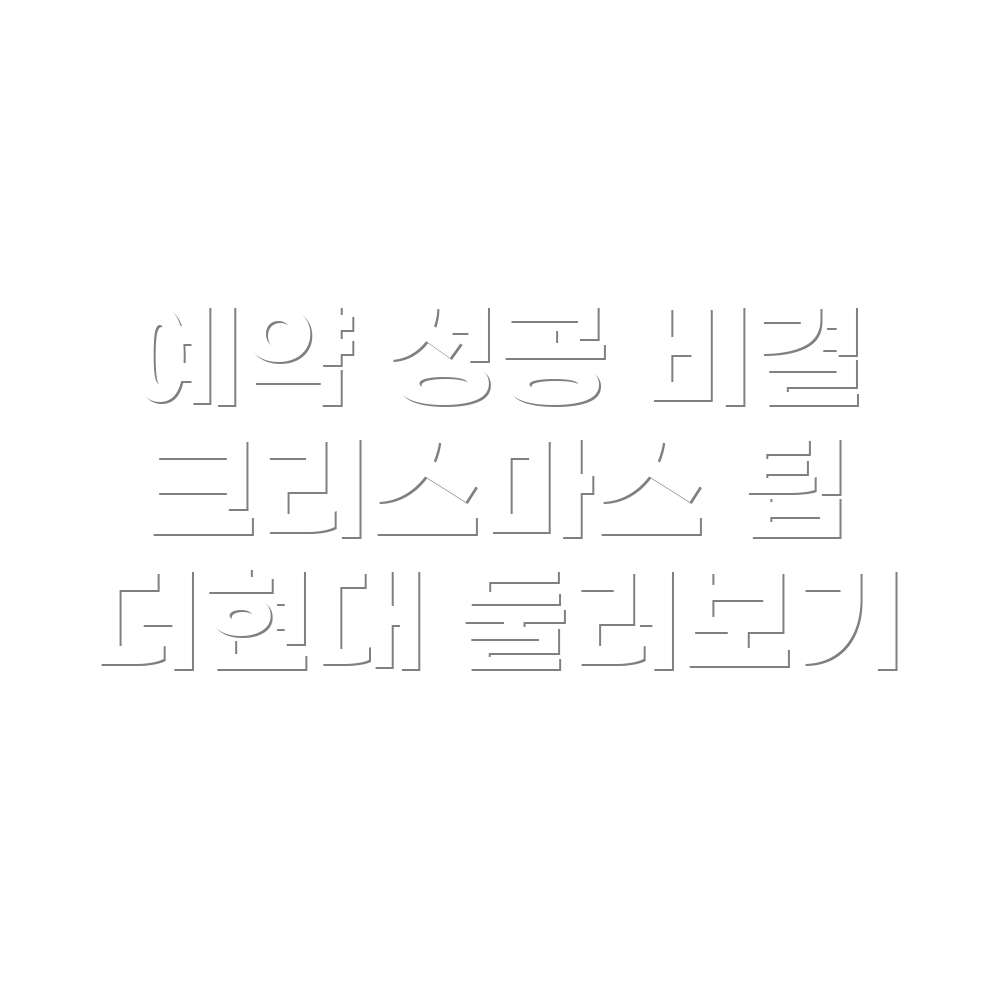 더현대 서울 크리스마스 2차 예약