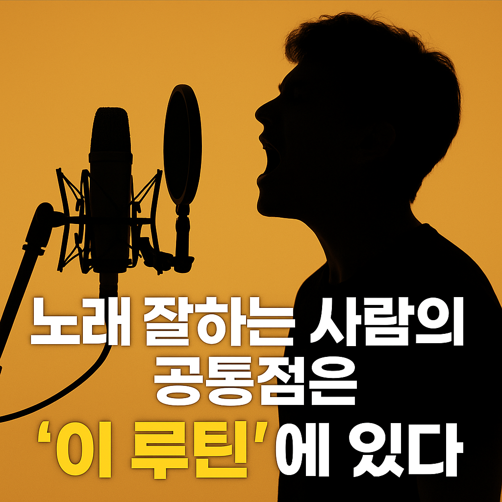 노래 잘하는 사람의 루틴 관련 사진