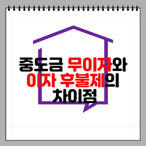 중도금 무이자와 이자 후불제의 차이점