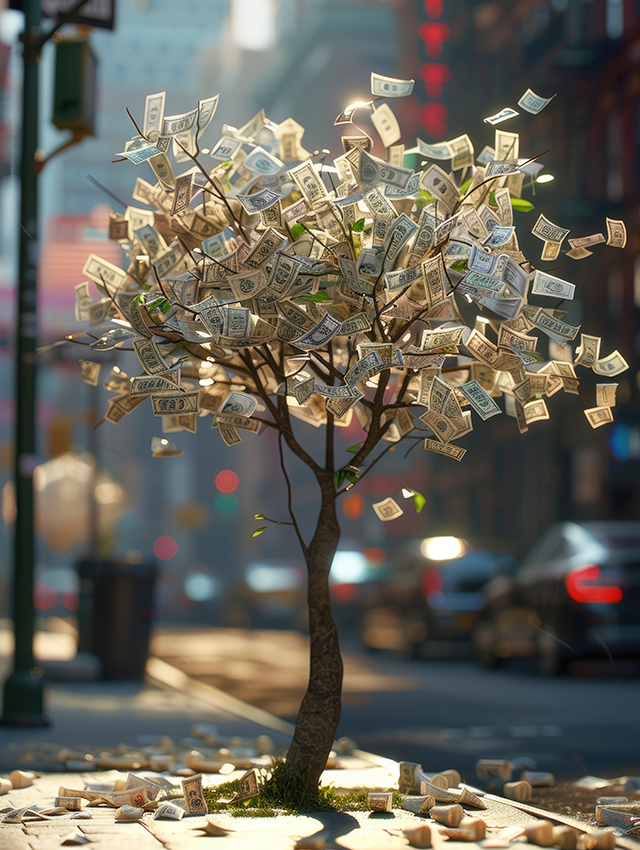 돈이 열려있는 나무