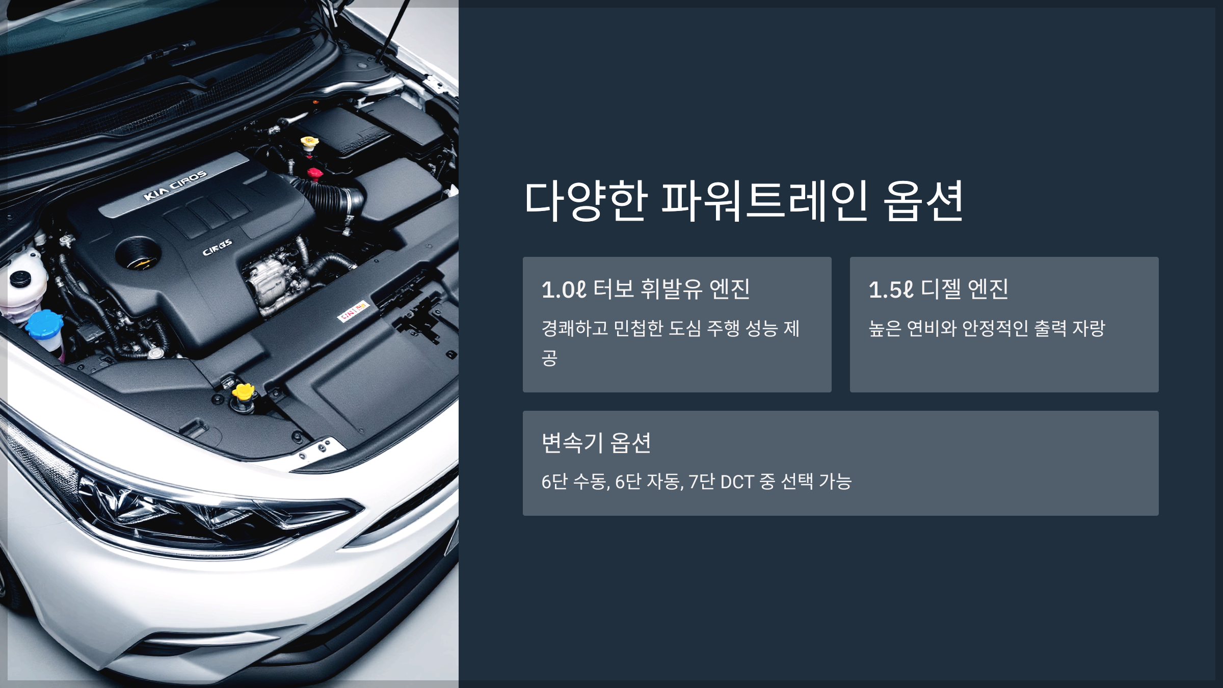 다양한 파워트레인 옵션