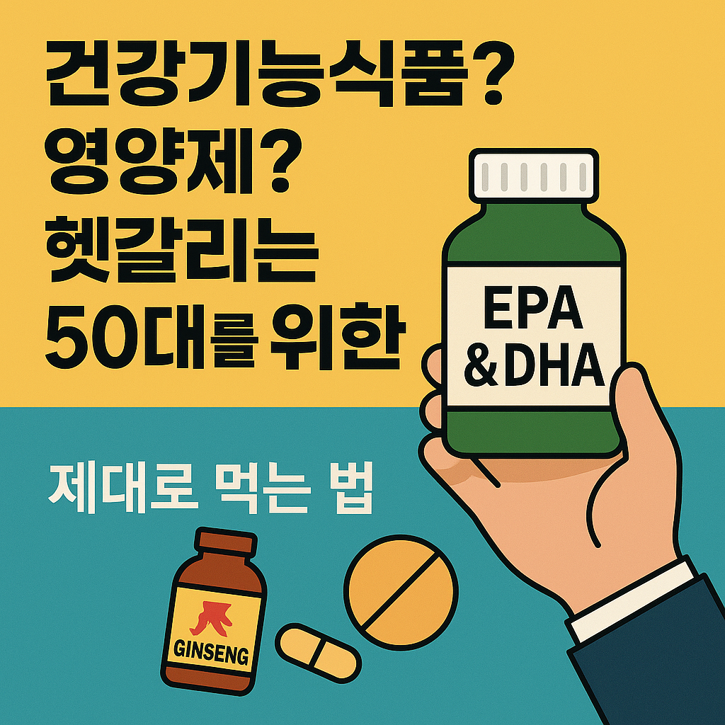 영양제와 건강기능식품 헷갈릴 땐 이 글! 50대 필수 섭취법 정리