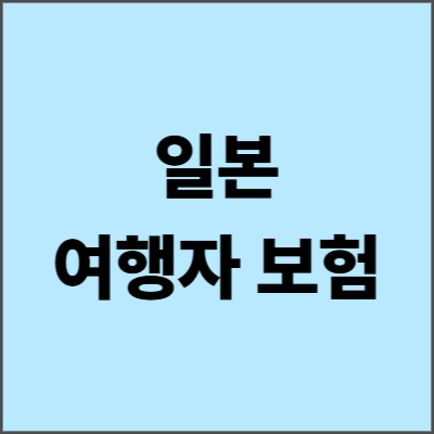 일본여행자보험 2025년 완벽 가이드 - 안전한 여행을 위한 필수 준비