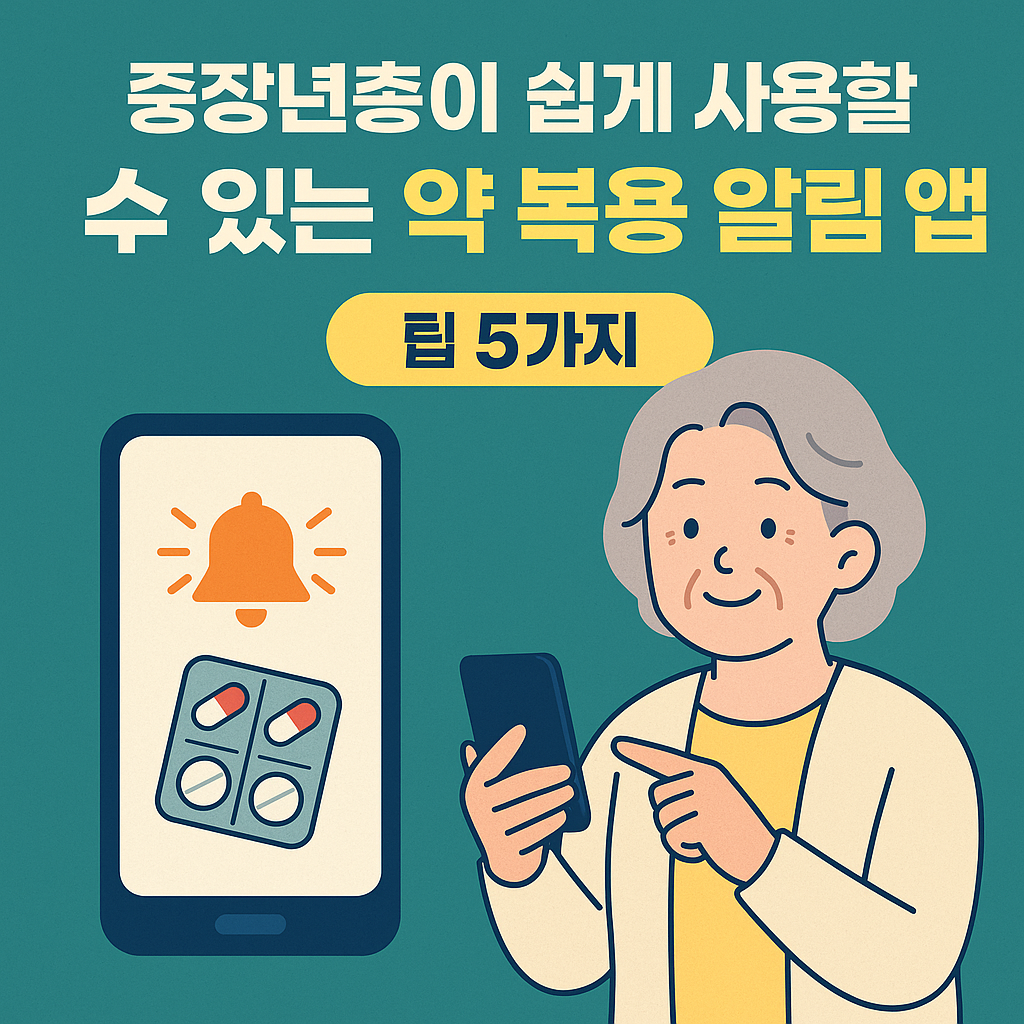 약 복용 알림 앱 추천
건강한 습관, 스마트폰으로 지켜보세요!