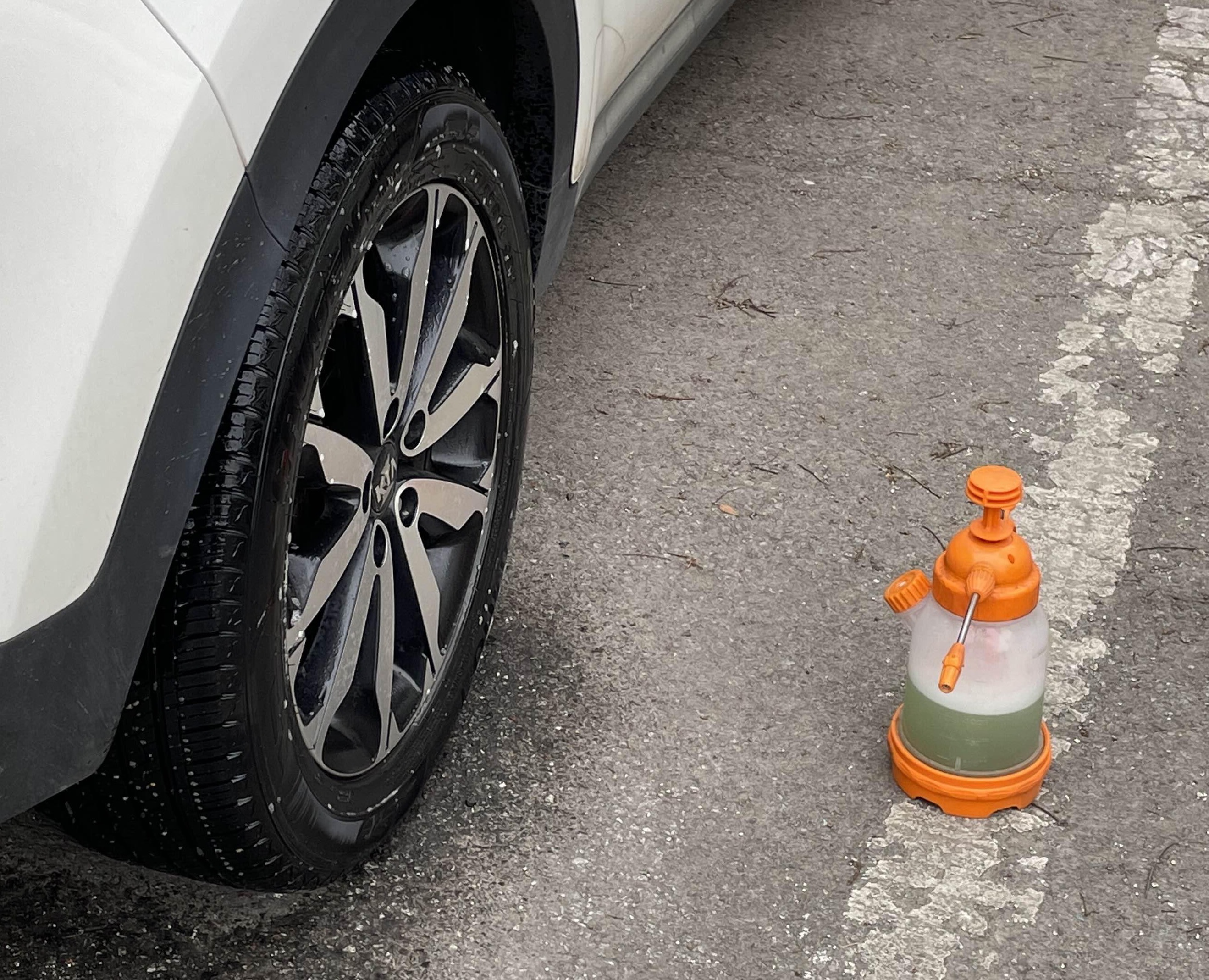 타이어 실펑크 비눗물