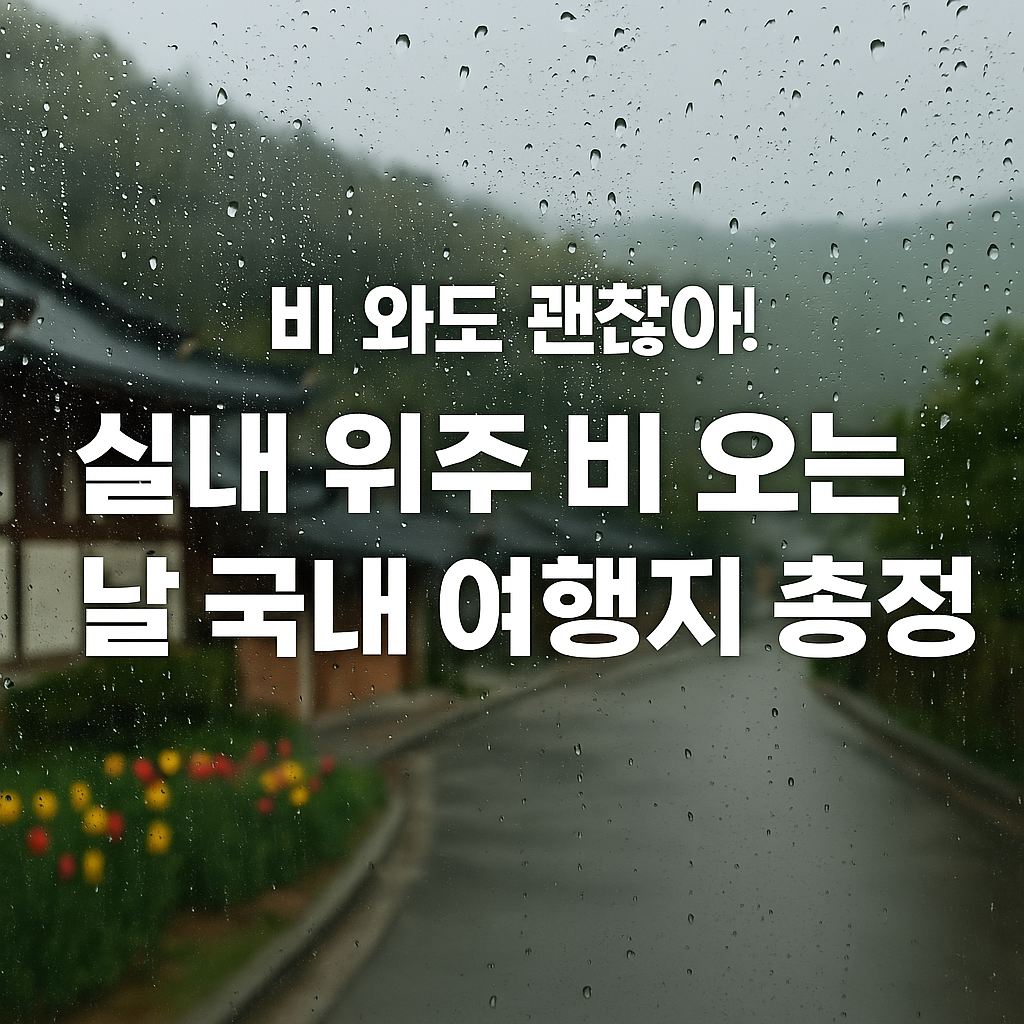 비 와도 괜찮아! 실내 위주 비 오는 날 국내 여행지 총 정리
썸네일 사진