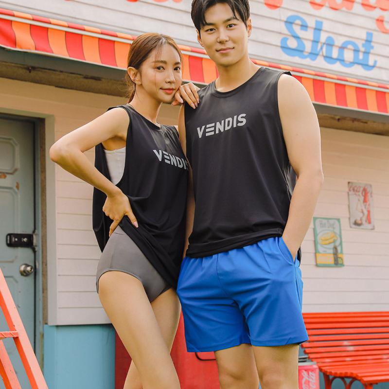 벤디스 남자 여자 래쉬가드 상의 민소매 집업 반집업 빅사이즈 수영복 CT006