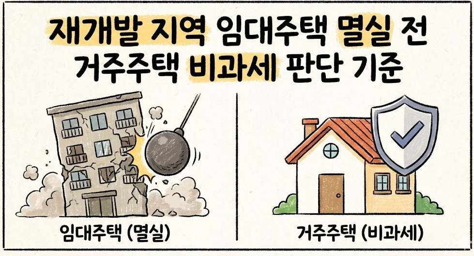 재개발 지역 임대주택 멸실 전 거주주택 비과세 판단 기준