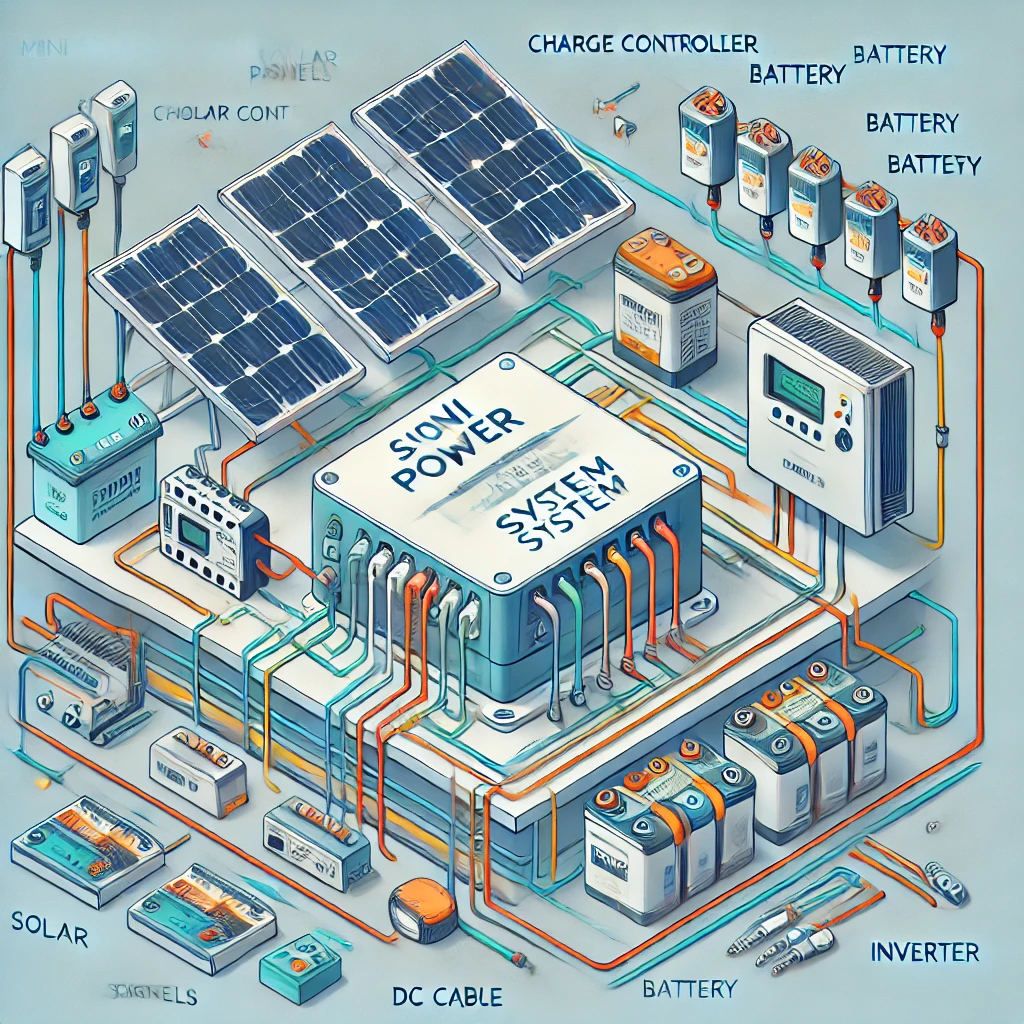미니 태양광 시스템 배선 구성도