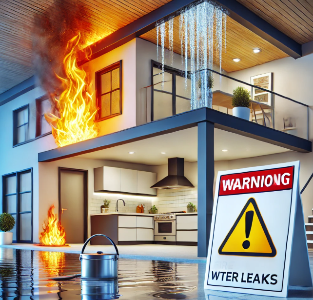 화재, 누수 관련 예시 그림