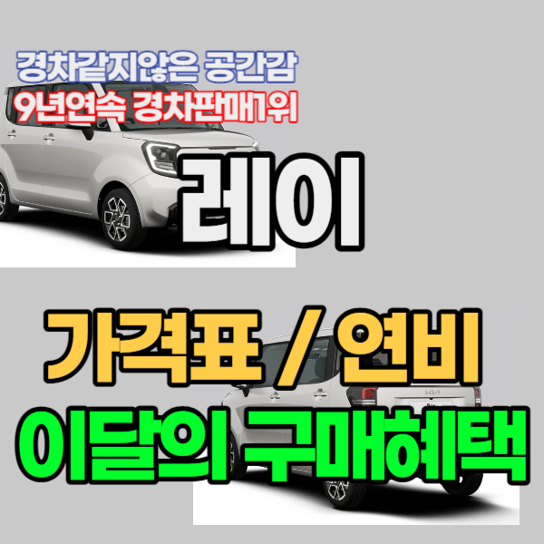 경차 레이의 장점-경차 같지 않은 넓은 실내공간, 가격표/연비