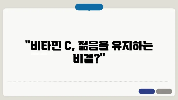 비타민 C의 역할