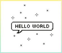 고전 감성으로 캘리그래피 포시한 hello World 문구 이미지