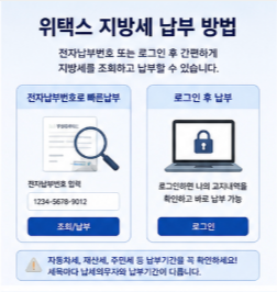  위택스 홈페이지 지방세 납부 바로가기