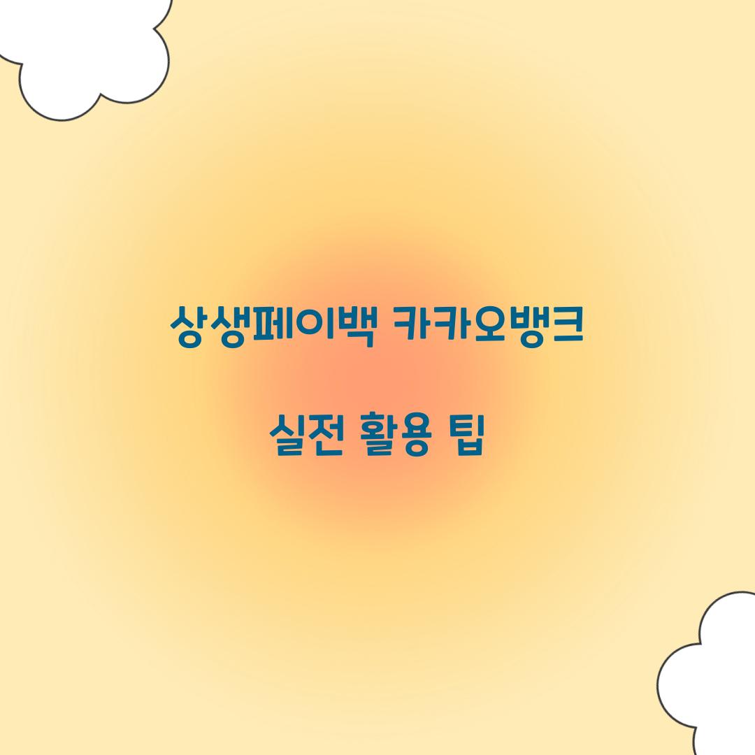 상생페이백 카카오뱅크