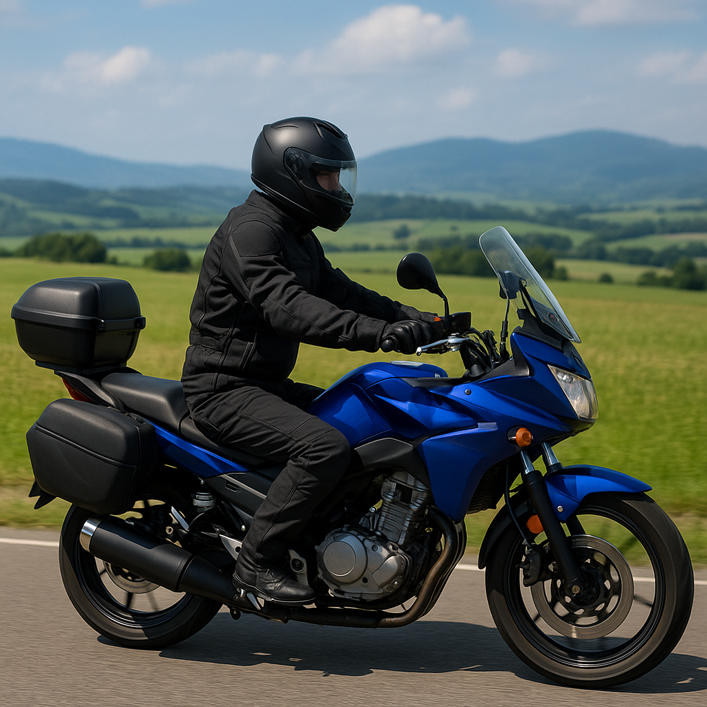 250cc 바이크로 투어 중인 라이더