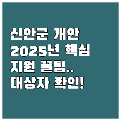 2025년 신안군 개안수술비 지원 대..
