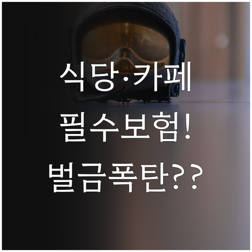 식당 카페 다중이용업소 화재보험 의무..