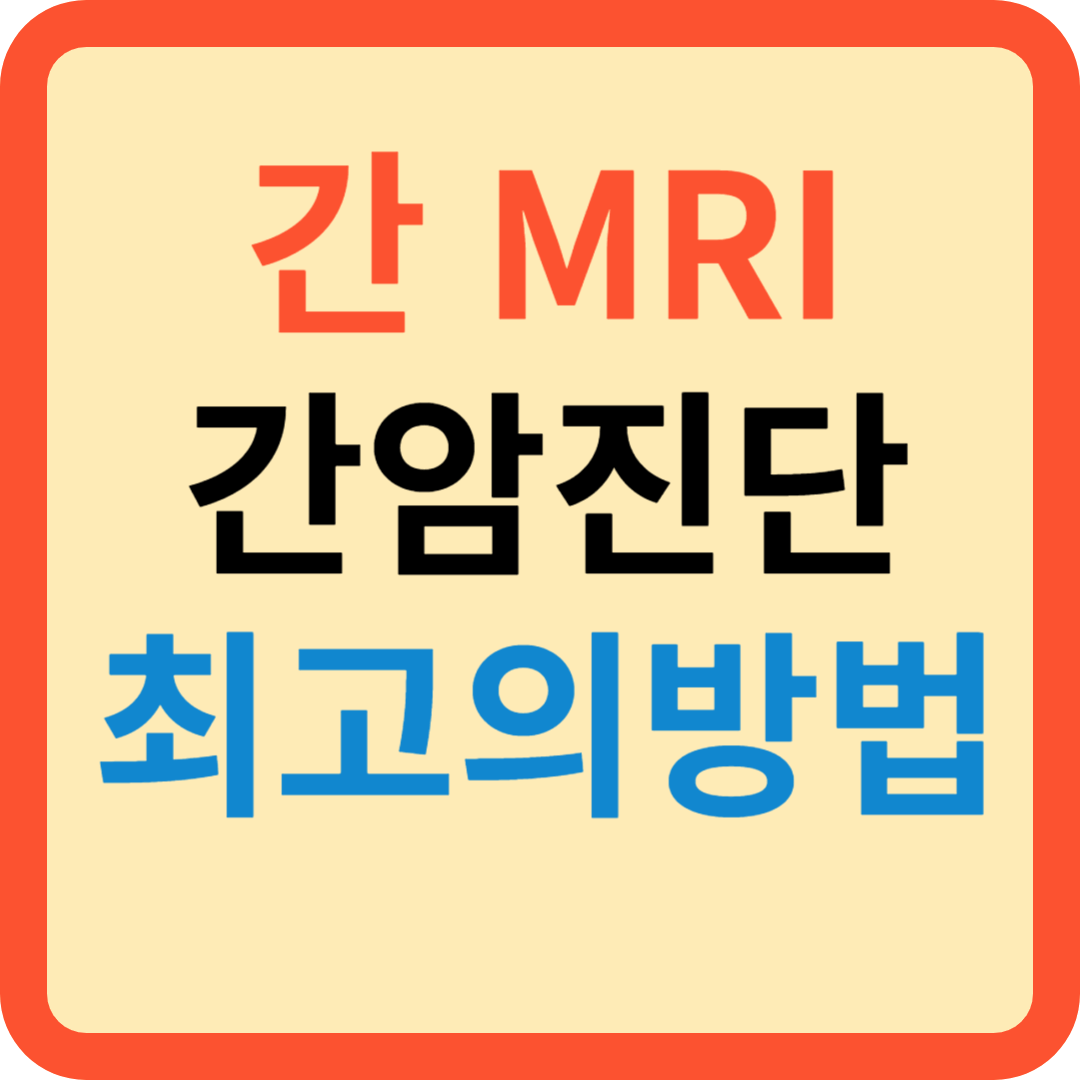 간MRI 간암진단 최고의 방법!