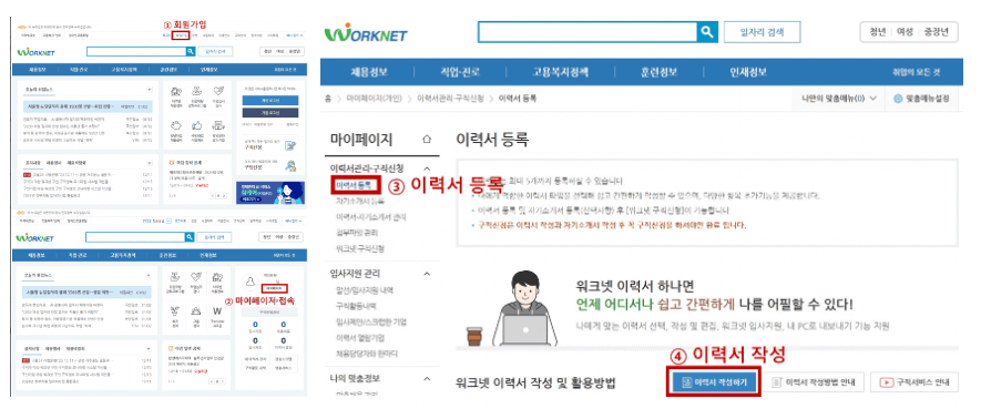 워크넷홈페이지