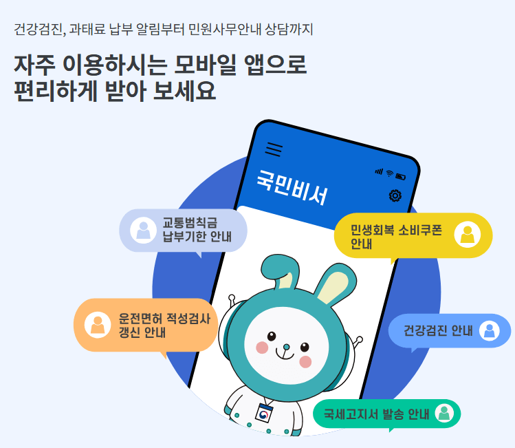 국민비서 구삐 알림서비스 신청방법