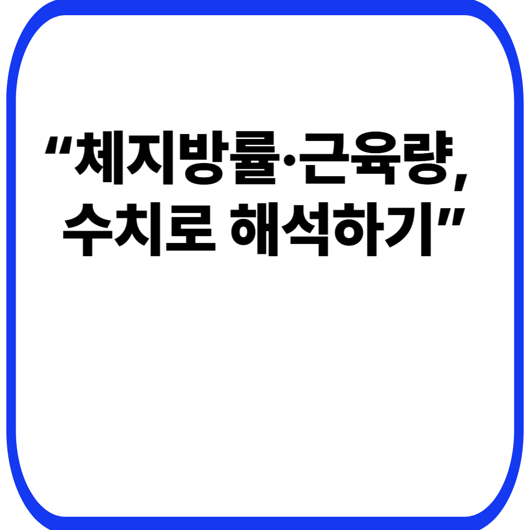 “체지방률·근육량, 수치로 해석하기”