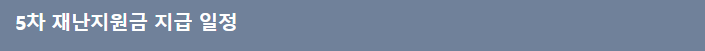 5차재난지원금대상