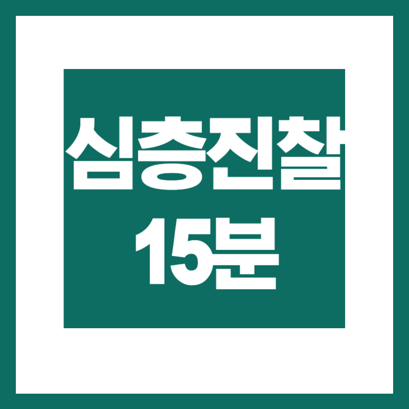 심층진찰 15분