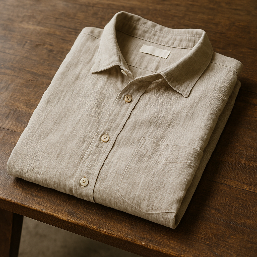 린넨 소재의 셔츠