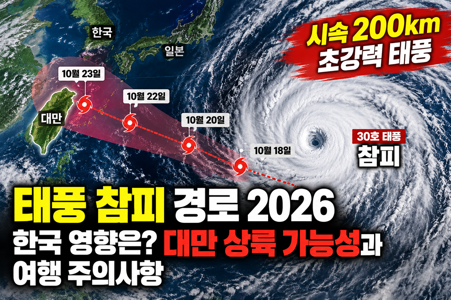 태풍 참피 대만 여행객 항공편 결항 확인과 호텔 취소 환불 여행자보험 현지 기상특보 체크리스트