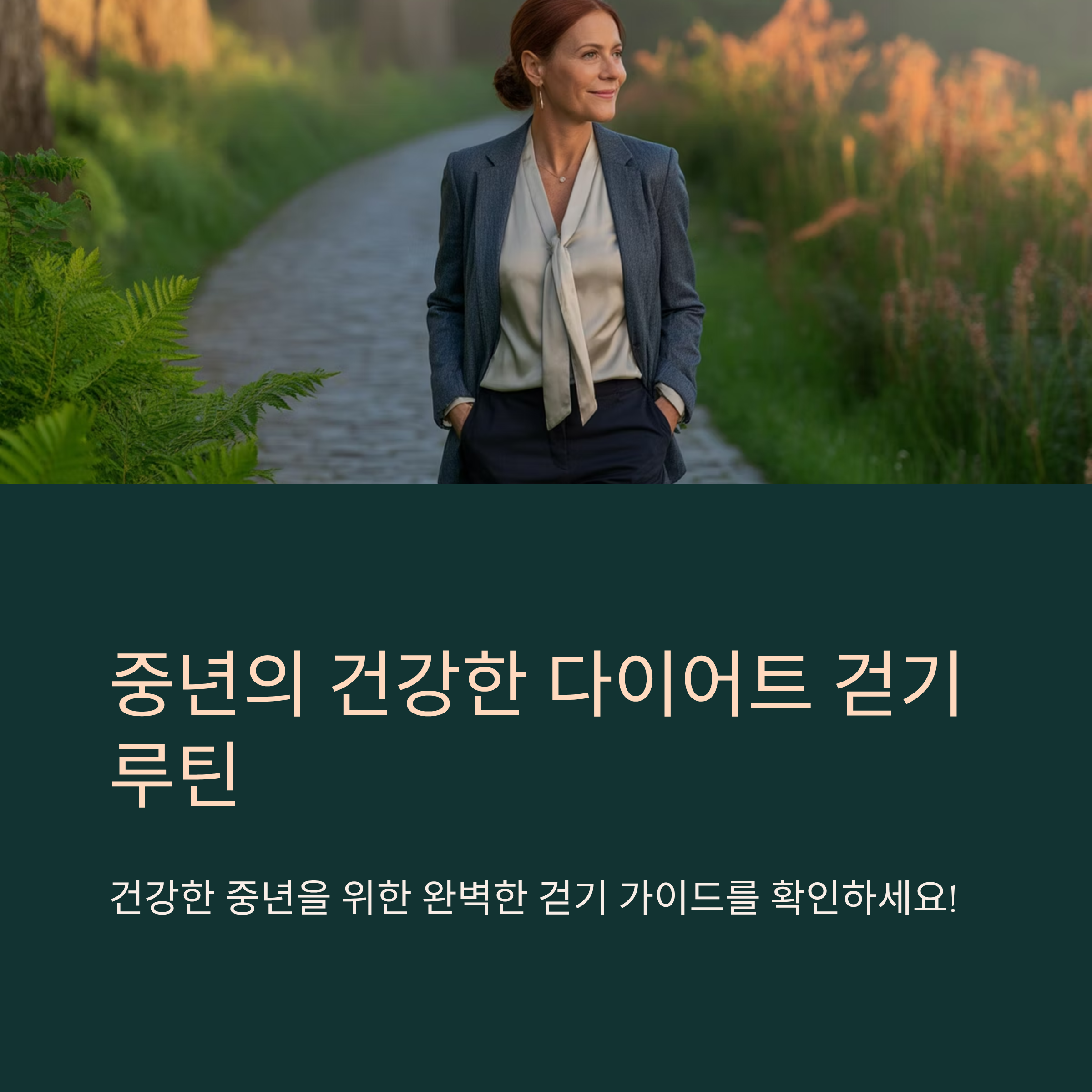 중년의 건강한 다이어트 걷기 루틴