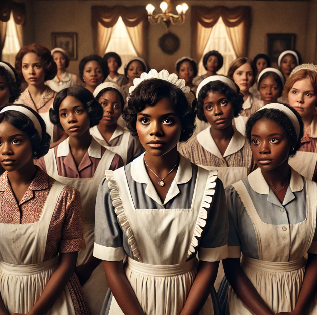 흑인 가정부들이 단결해 서로를 격려하는 모습