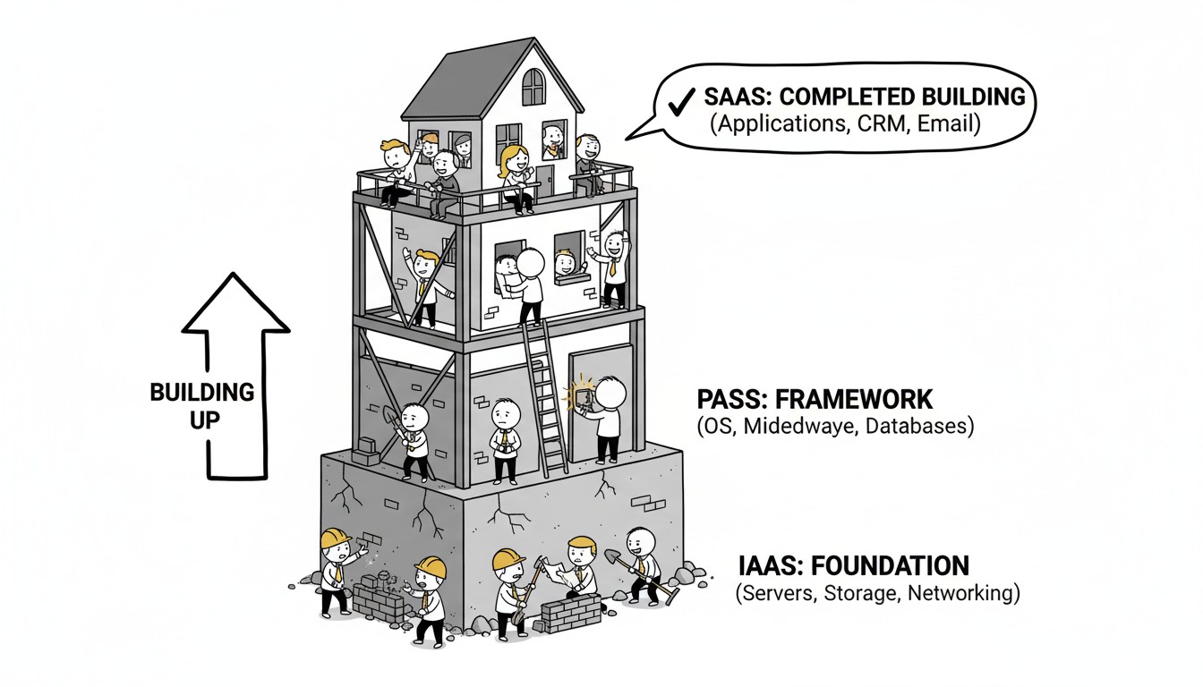 IaaS PaaS SaaS 클라우드 모델 비교