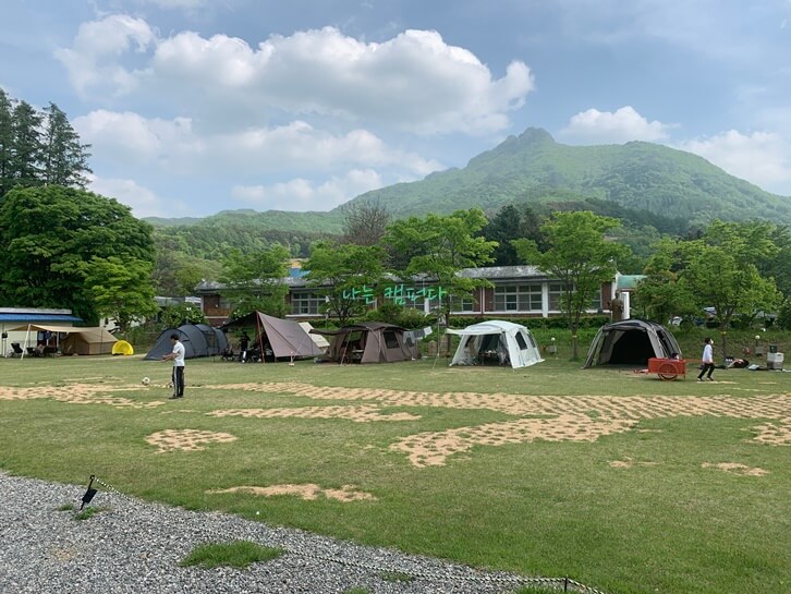 옛날학교 캠핑장-잔디 사이트