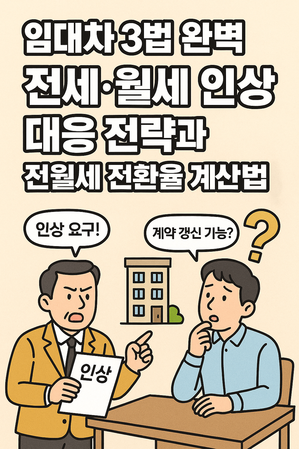 전세금&middot;월세금 인상 요구 시, 임대차 3법을 활용한 대응 방법과 협상 전략을 정리했습니다