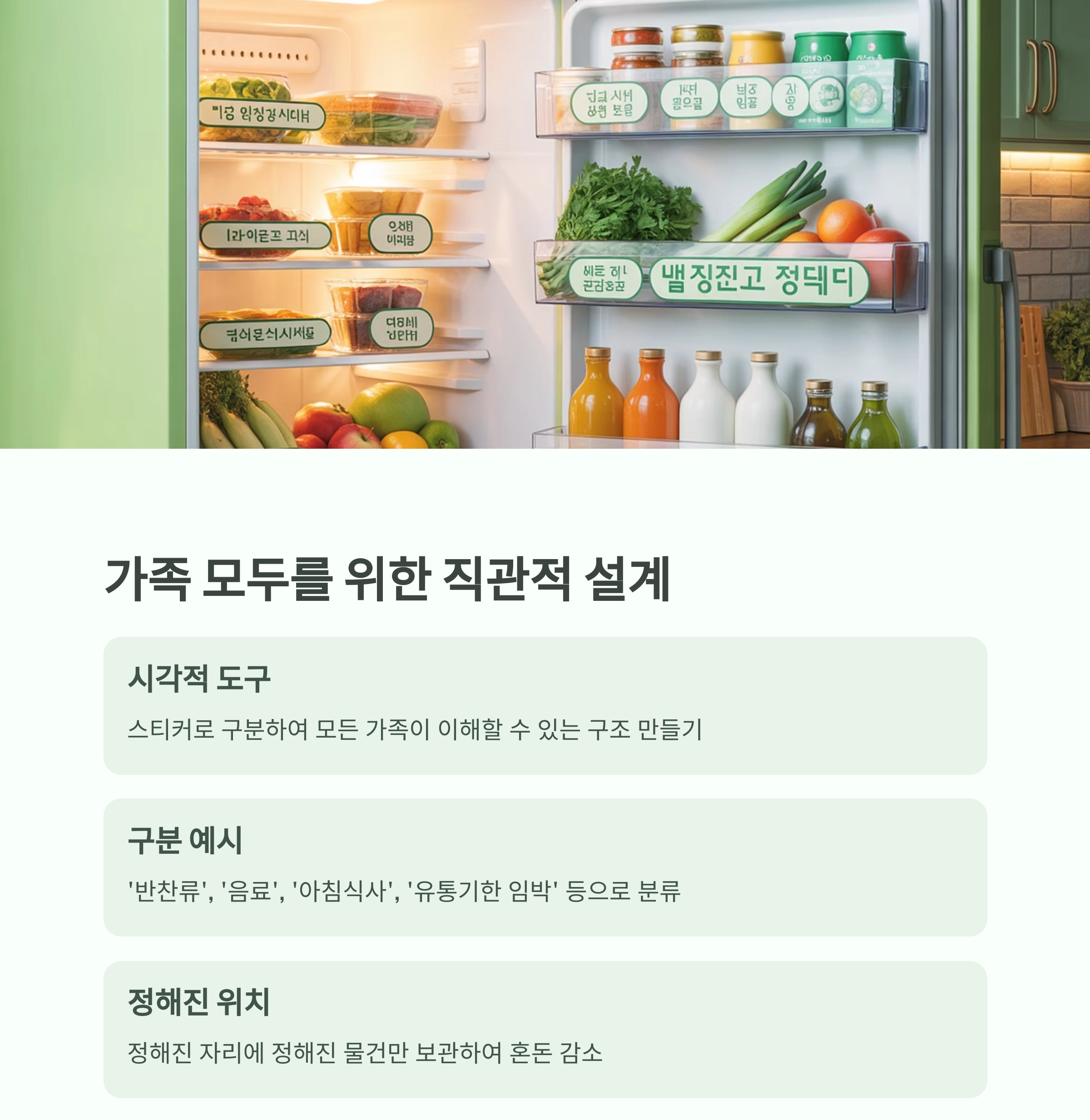 냉장고 정리를 쉽게 만드는 스티커 분류법 꿀팁