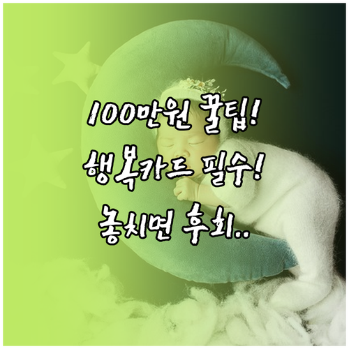 임신 출산 진료비 국민행복카드 신청부..