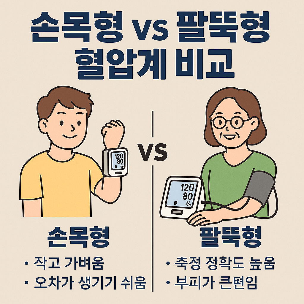 손목형 vs 팔뚝형 혈압계 비교