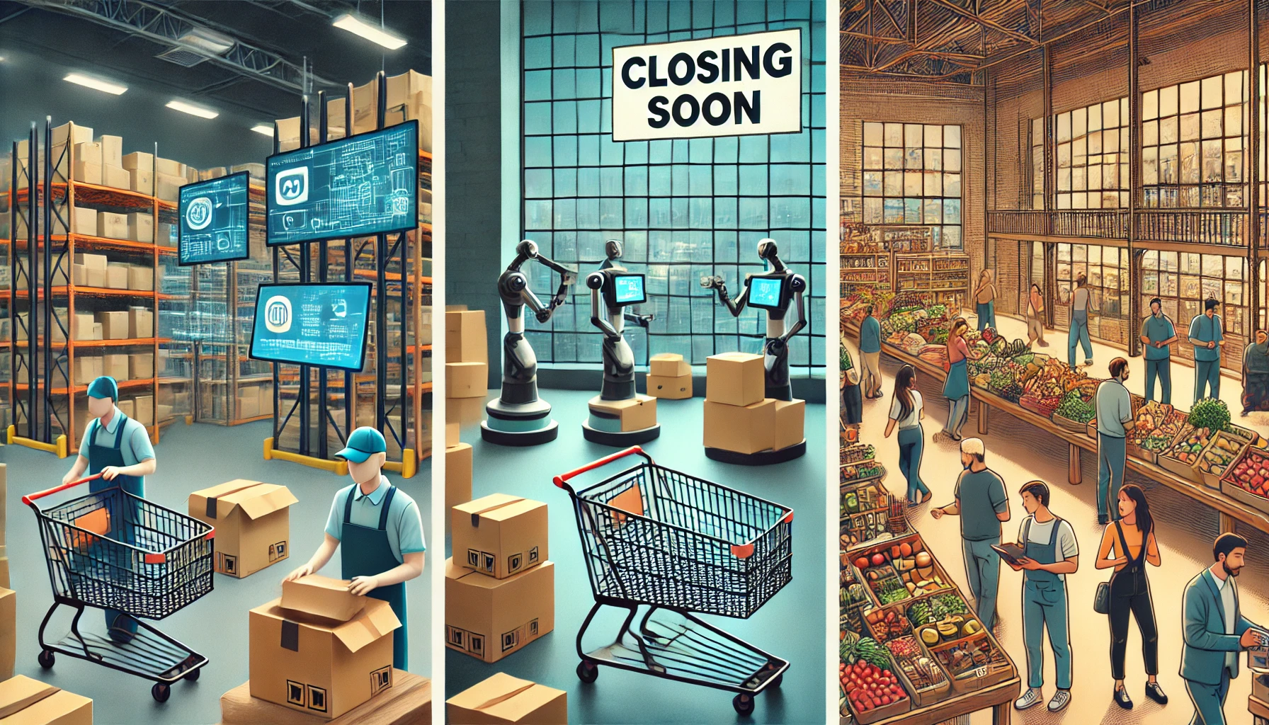 이커머스 vs. 대형마트 vs. 전통시장