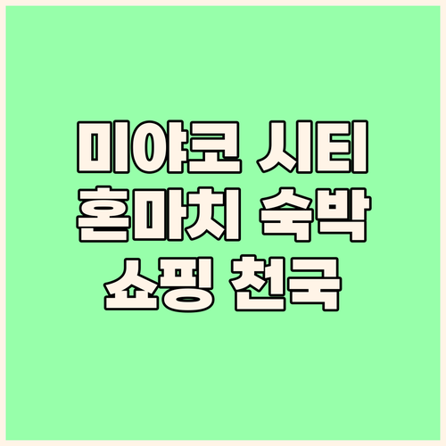 미야코 시티 오사카 혼마치 숙박 리뷰..