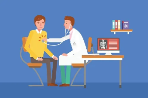 환자를 진료하는 의사