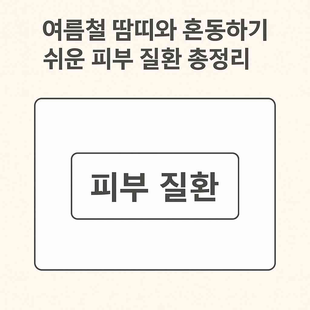 여름철 땀띠와 혼동하기 쉬운 피부 질환 총정리