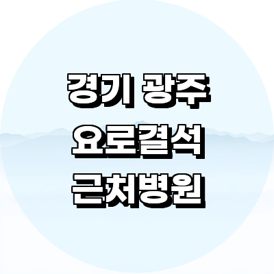 경기도 광주 요로결석 병원