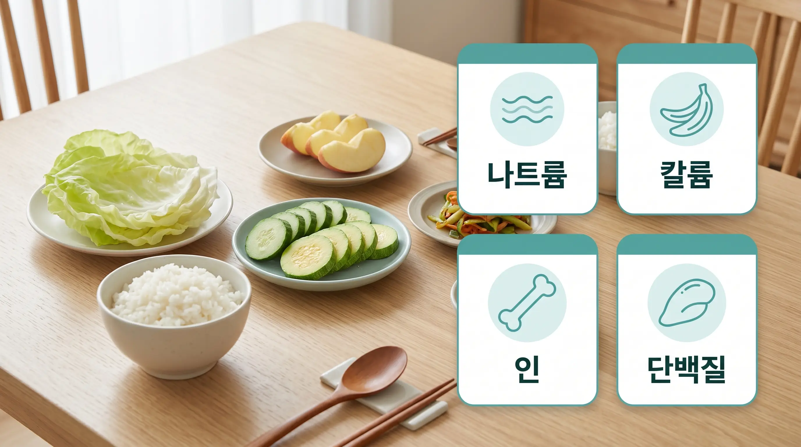 만성콩팥병 식단에서 나트륨 칼륨 인 단백질 기준을 함께 보는 이미지