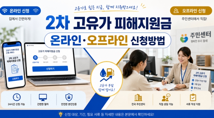 2차 고유가 피해지원금 대상 확인부터 신청방법 금액까지 총정리